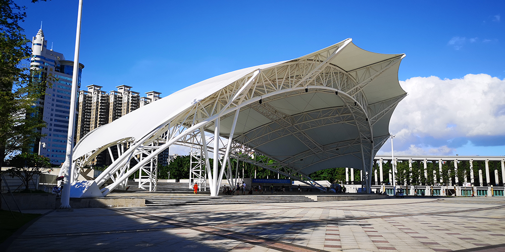 深圳新桥市民广场PTFE舞台膜结构工程